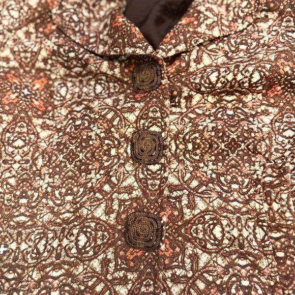 Peck & Peck Weekend Linen Statement Jacket Blazer Boho Chic Workwear Size 14 - Picture 3 of 11